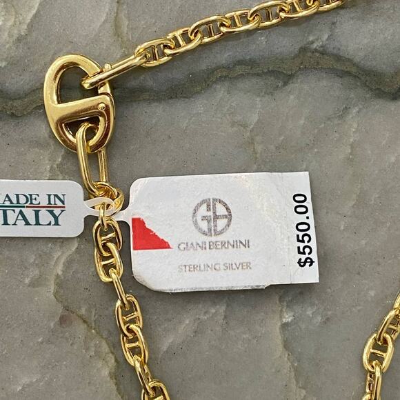 Giani Bernini Mariner Link Chain Necklace Fine Silver Special Metal Necklaces - Picture 4 of 5